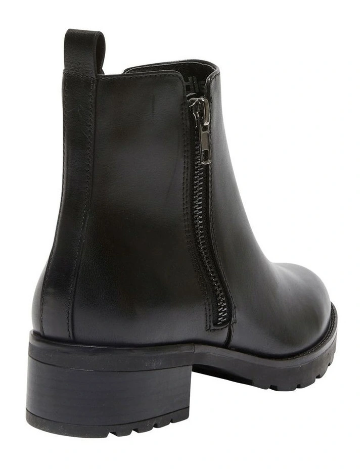 Indigo Leather Boots in Black