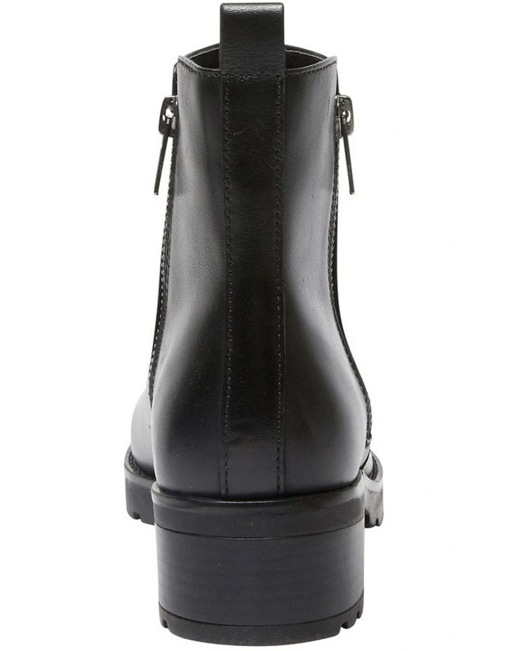 Indigo Leather Boots in Black