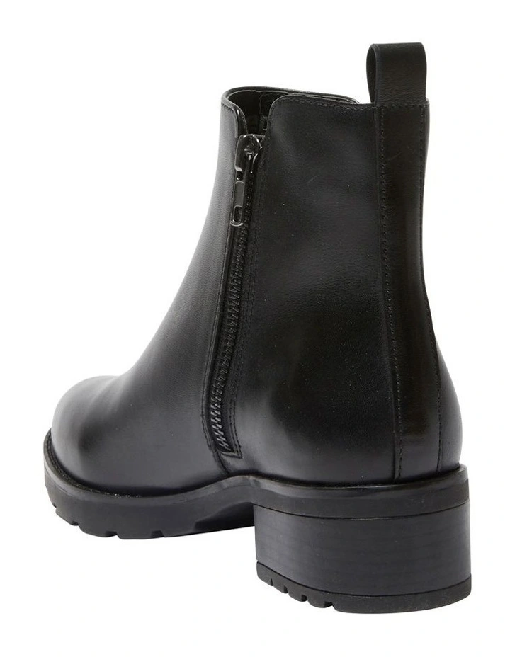 Indigo Leather Boots in Black