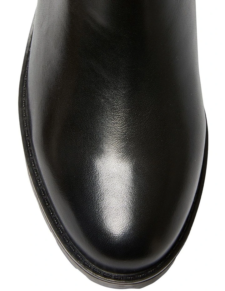 Indigo Leather Boots in Black