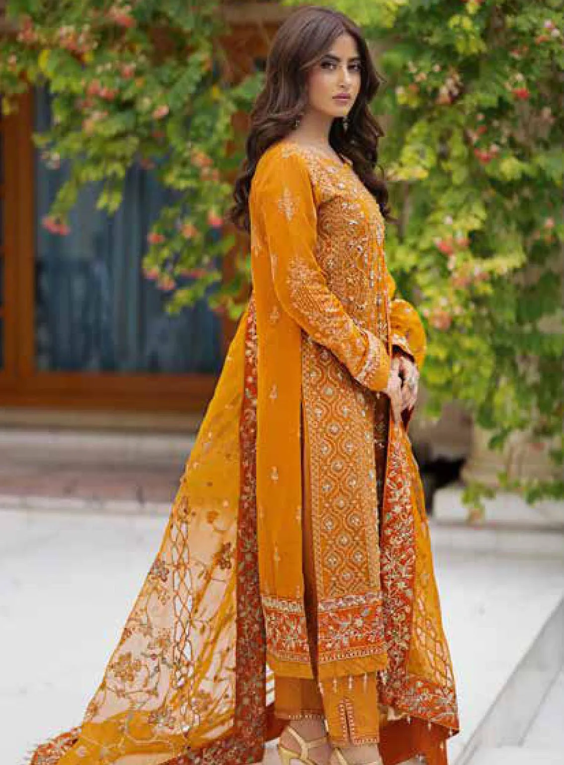 Ishq-e-Aatish By Emaan Adeel Embroidered Chiffon Unstitched 3 Piece Suit - 02