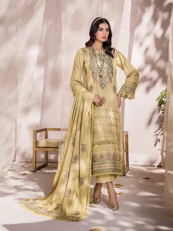 Jahan-e-Sukhan by Humdum Embroidered Peach Unstitched 3Pc Suit D-02