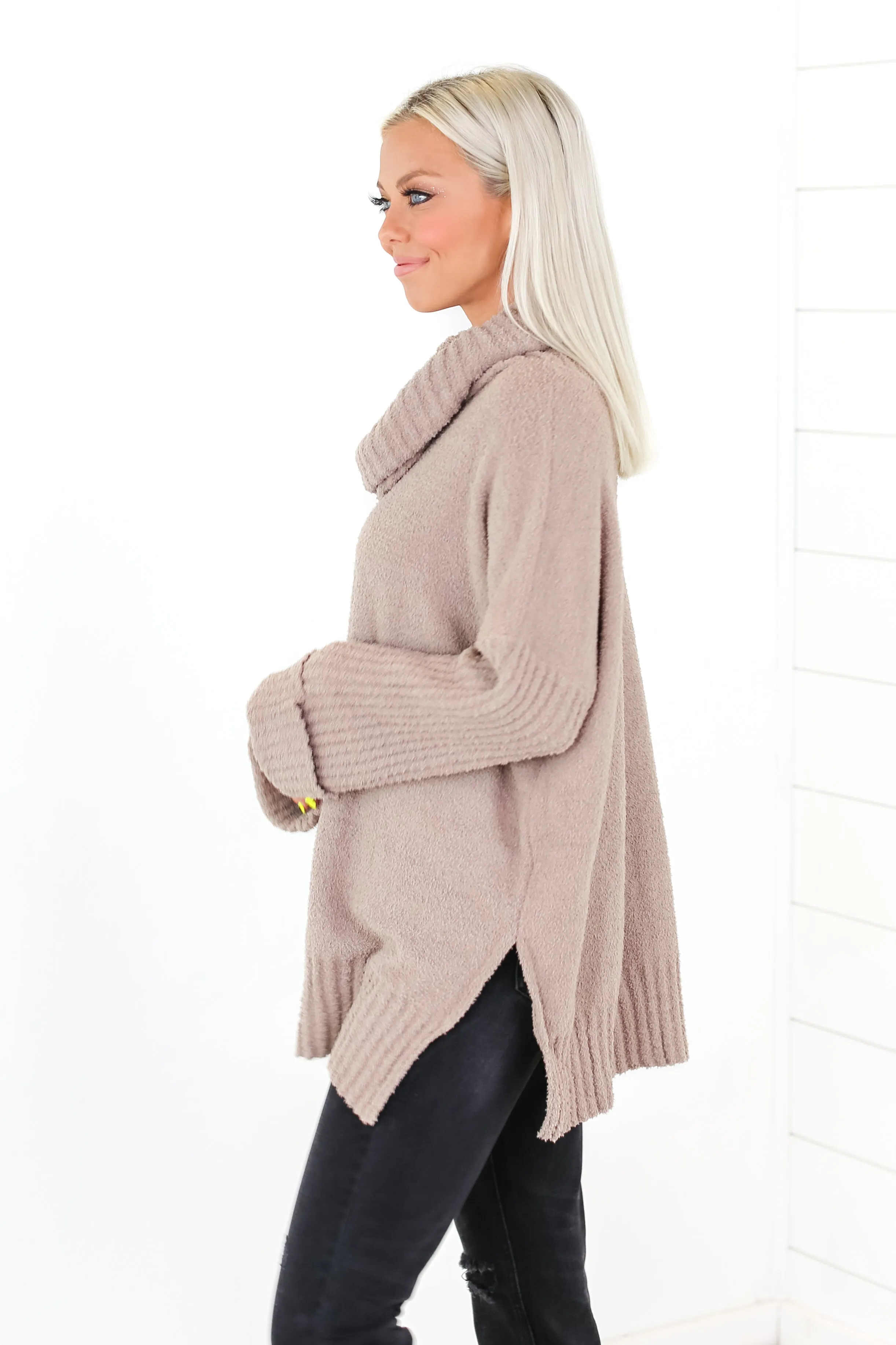 Keep It Comfy Cowl Neck Sweater - 2 Colors