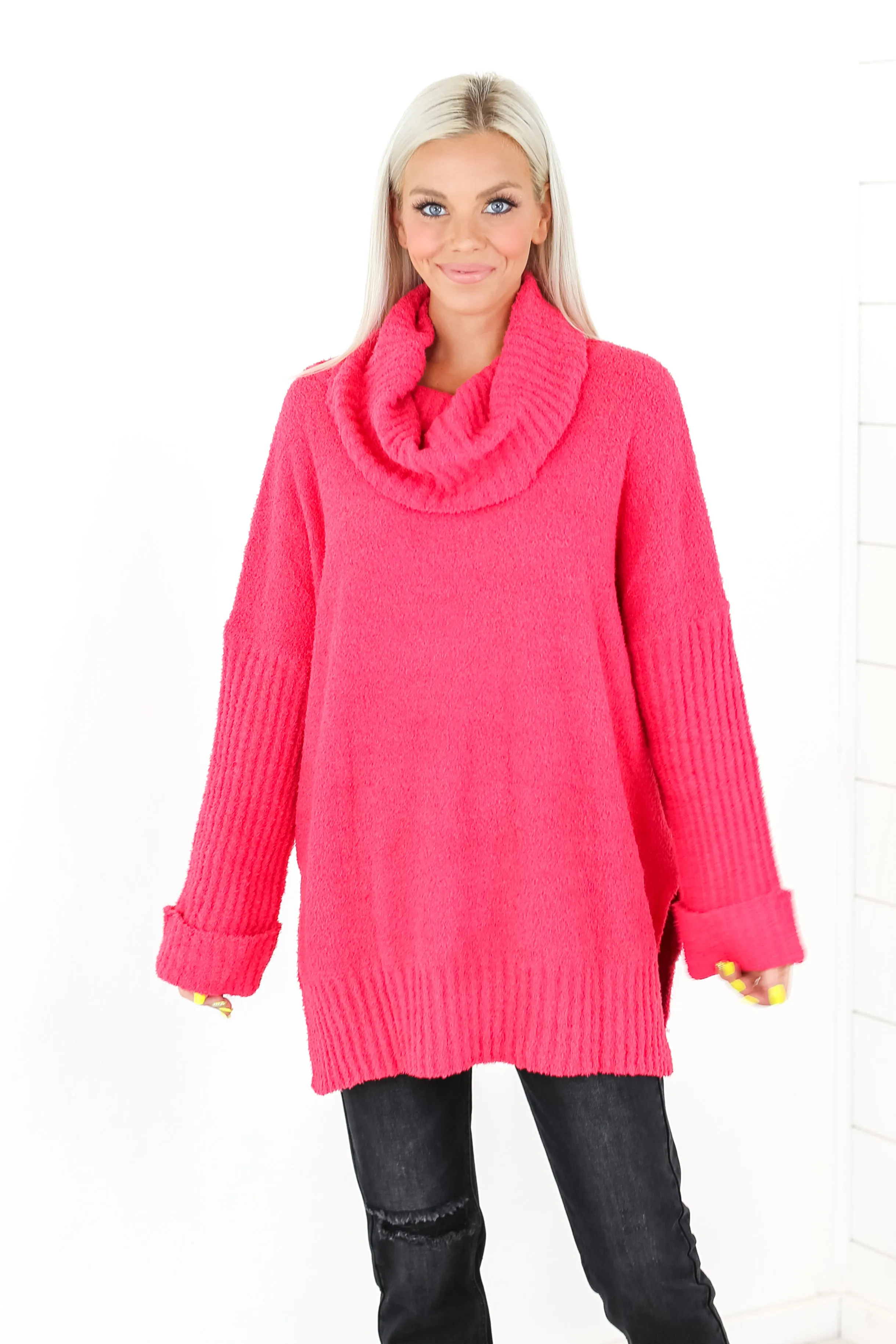 Keep It Comfy Cowl Neck Sweater - 2 Colors