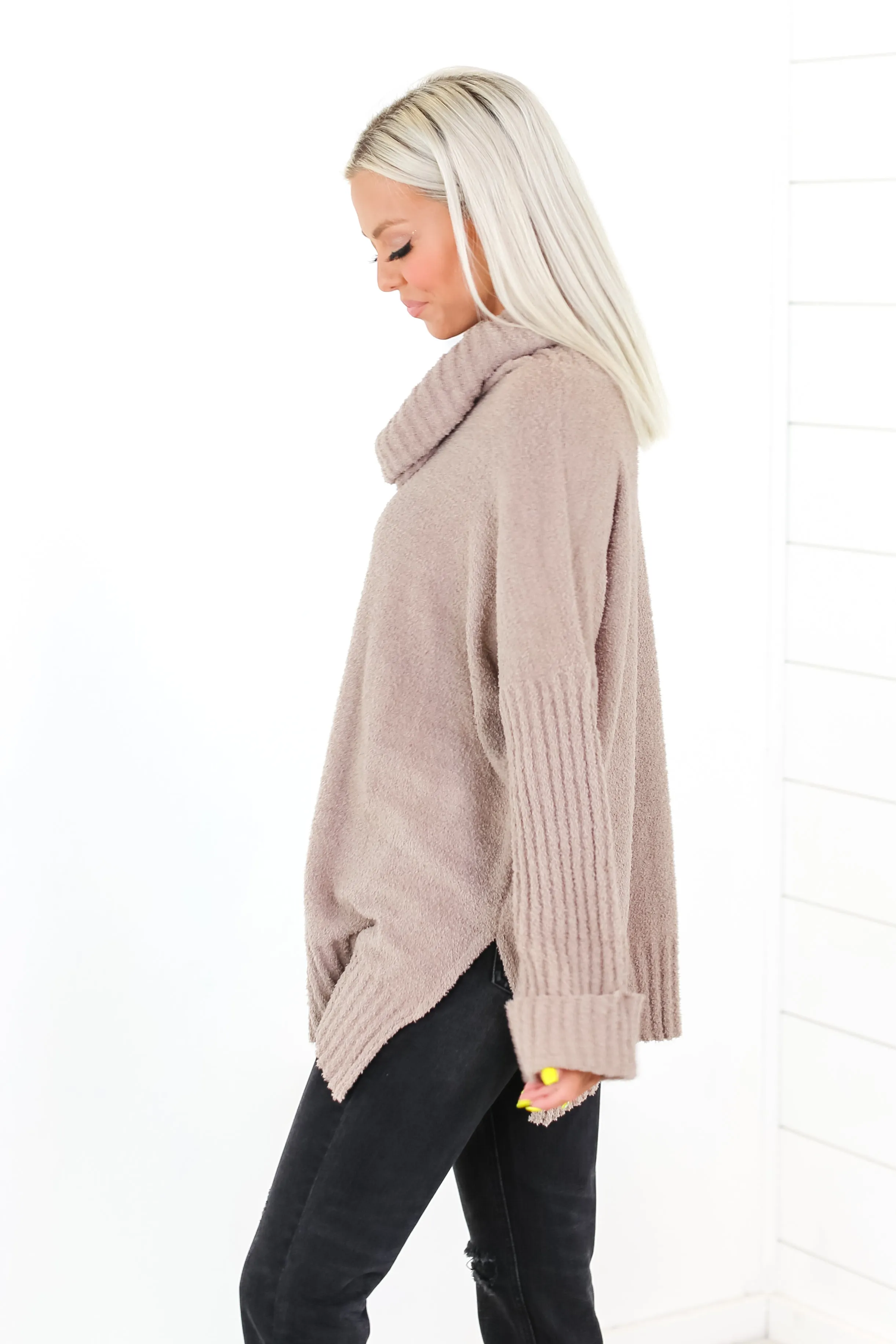 Keep It Comfy Cowl Neck Sweater - 2 Colors