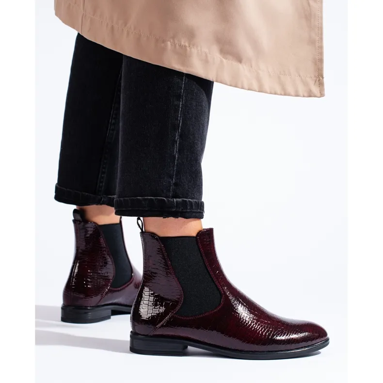 Lacquered Chelsea boots by Sergio Leone