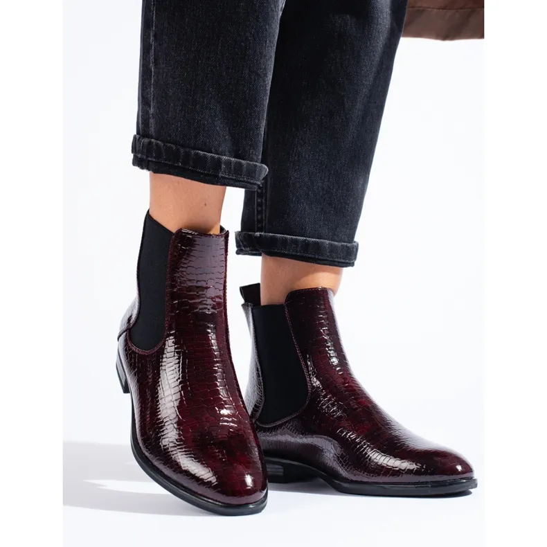 Lacquered Chelsea boots by Sergio Leone