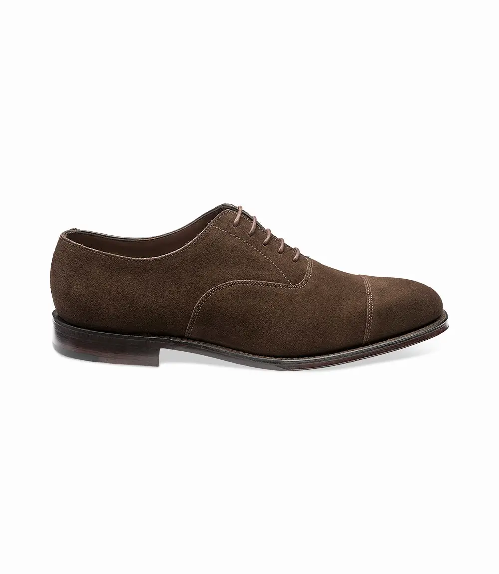 LOAKE Aldwych calf oxford shoe - Dark Brown Suede