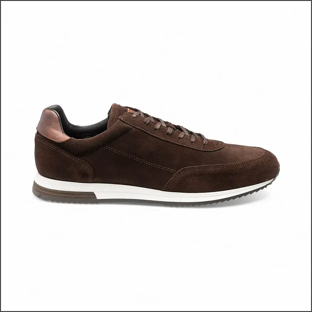 Loake Bannister Dark Brown Suede Trainer*