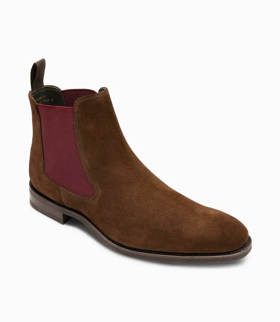 LOAKE - Wareing Premium Chelsea boot - Brown Suede