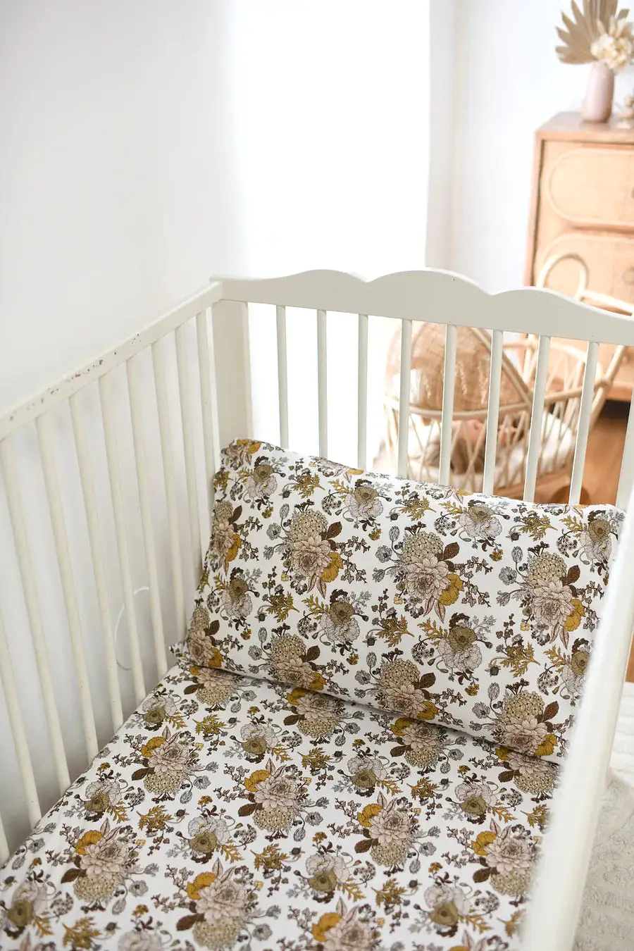 Luna Treasures Bamboo Jersey Cot Sheet - Goldie Blooms