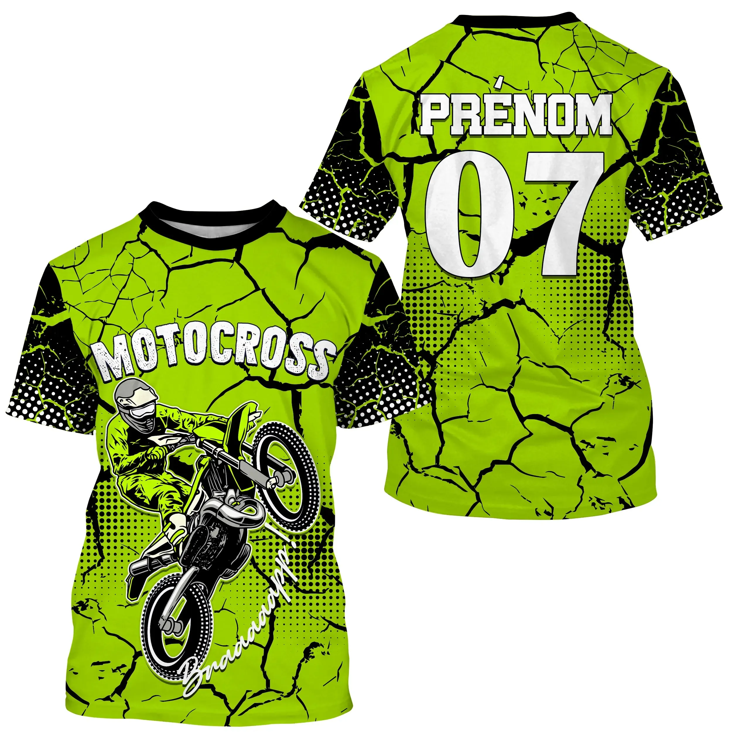 Maillot Cross Protection UV, Cadeau Personnalisé Pilote Moto Cross, Maillot De Course Jersey - CT20122223