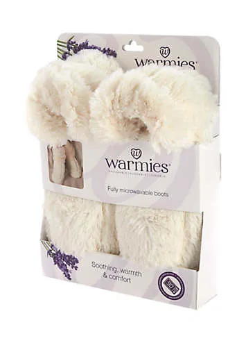 Marshmallow Microwaveable Cream Boots by Warmies | Look Again