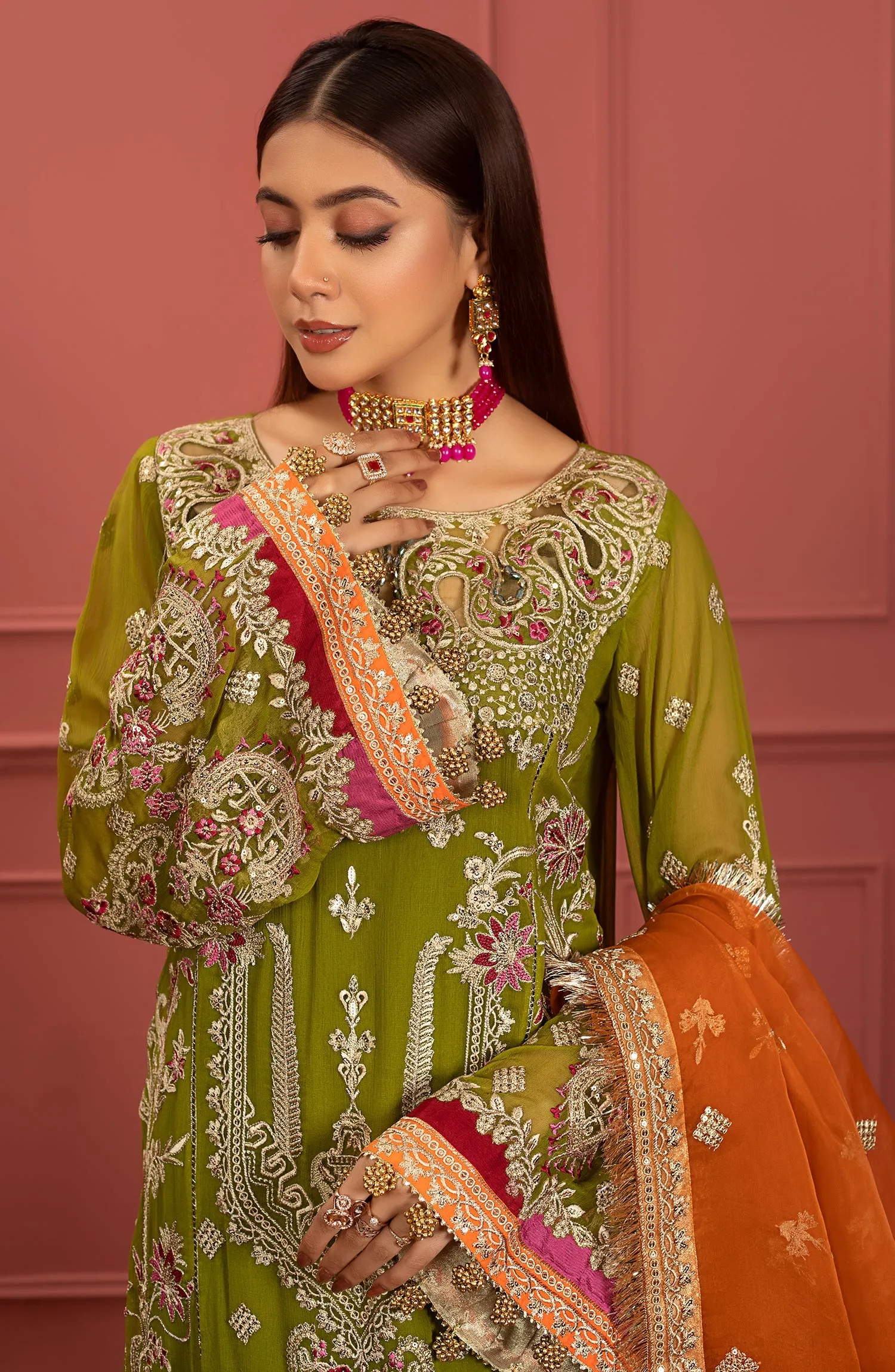 Maryum N Maria Murat Embroidered Chiffon Unstitched 3Pc Suit FFD-0101