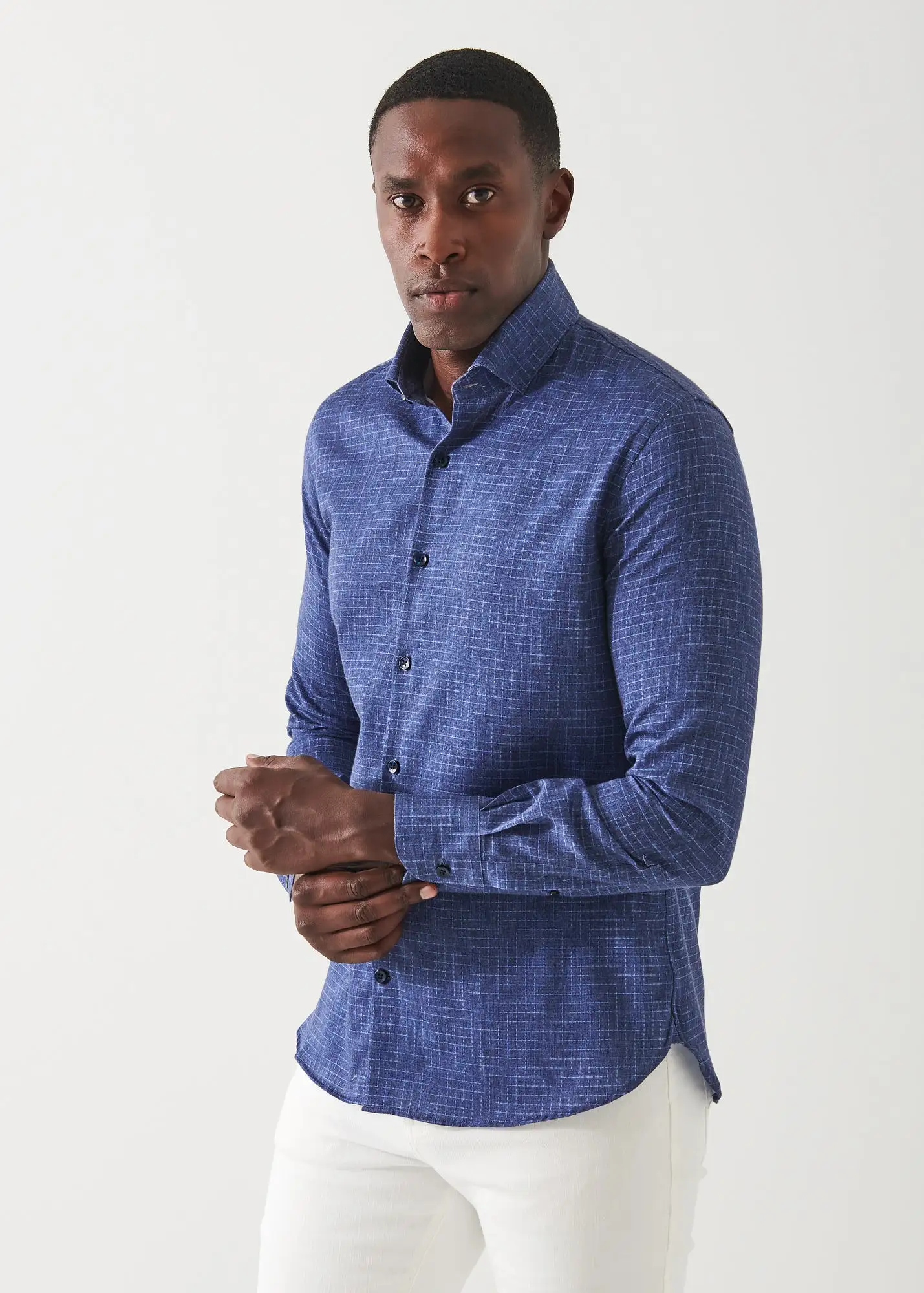 MIRCO-CHECK COTTON SHIRT