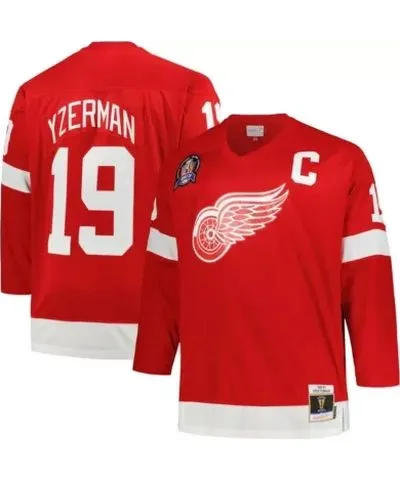 Mitchell & Ness Men's NHL Steve Yzerman Detroit Wings Big & Tall Captain Patch Line Player Jersey