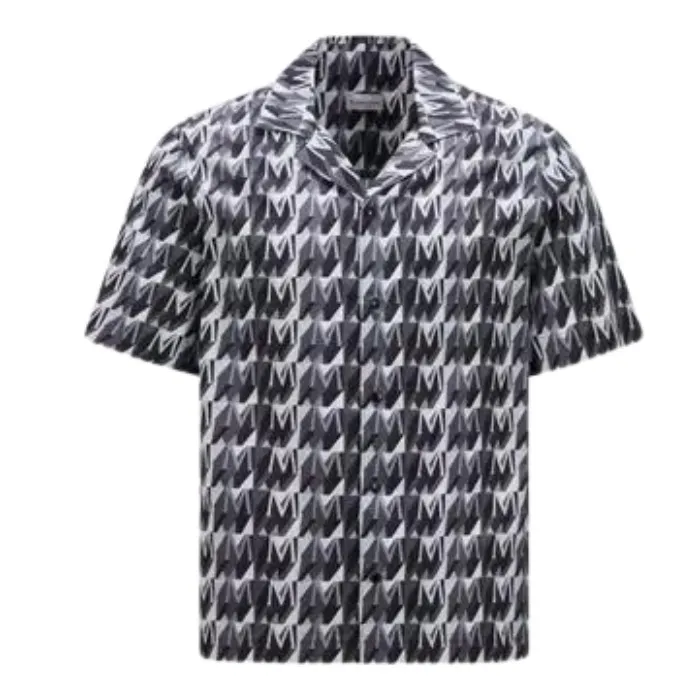 MONCLER  |Monogram Print Cotton Shirt