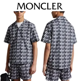 MONCLER  |Monogram Print Cotton Shirt