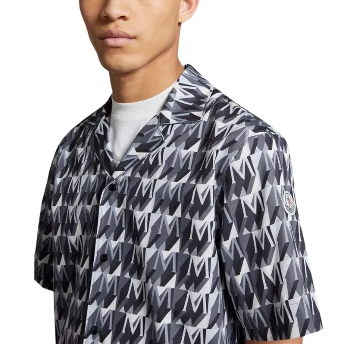 MONCLER  |Monogram Print Cotton Shirt