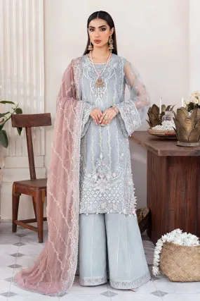 Nazneen by Avyana Embroidered Net Unstitched 4Pc Suit - Mahtaab