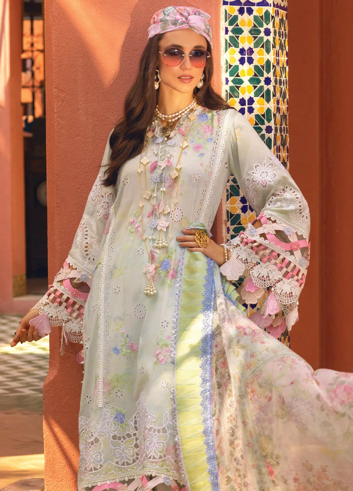 Neroli By Annus Abrar Luxury Embroidered Lawn 3 Piece Unstitched Suit AA24NLL-04 AMAFA