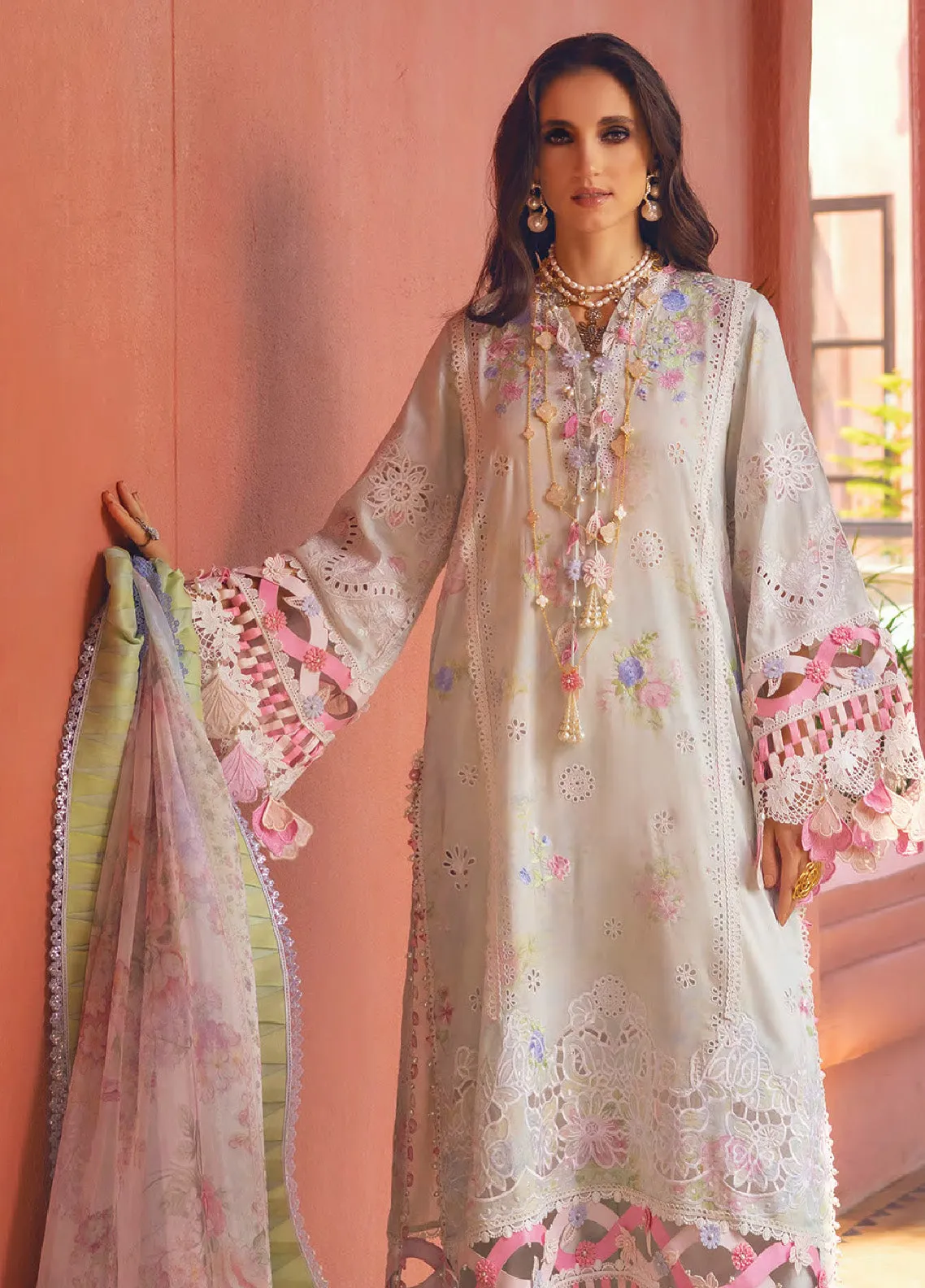 Neroli By Annus Abrar Luxury Embroidered Lawn 3 Piece Unstitched Suit AA24NLL-04 AMAFA