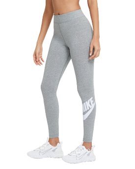 Nike Women's Sportswear Essential High Waisted Leggings - Dark Grey Heather / White