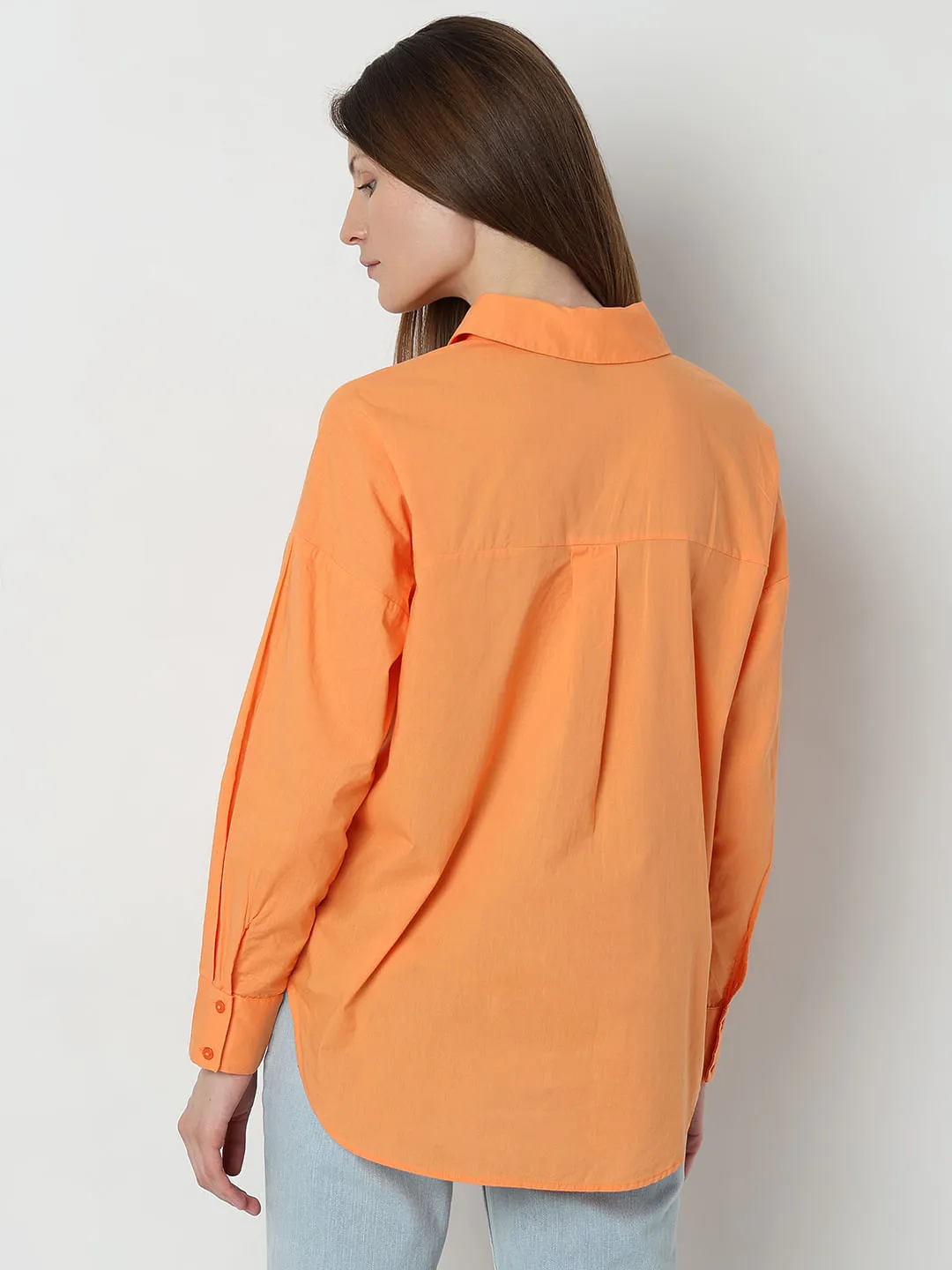 Orange Cotton Shirt