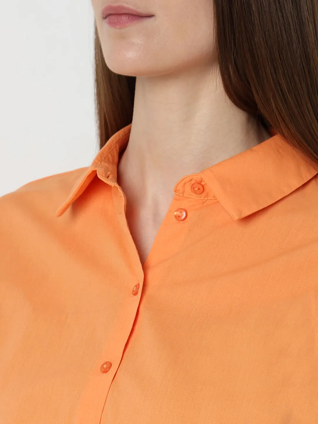 Orange Cotton Shirt