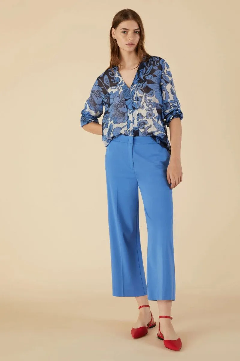 Pantaloni in jersey donna Azzurro