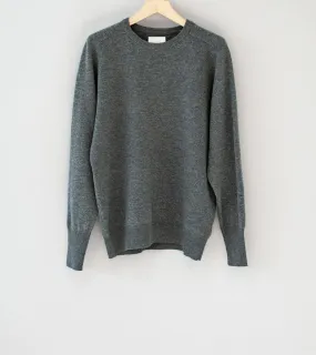 Personal Matters 'Merino Wool Crewneck Sweater' (Dark Grey)