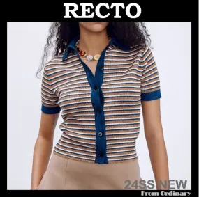 RECTO  |Street Style Office Style Logo Cardigans