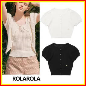 rolarola  |Street Style Cotton Short Sleeves Cardigans