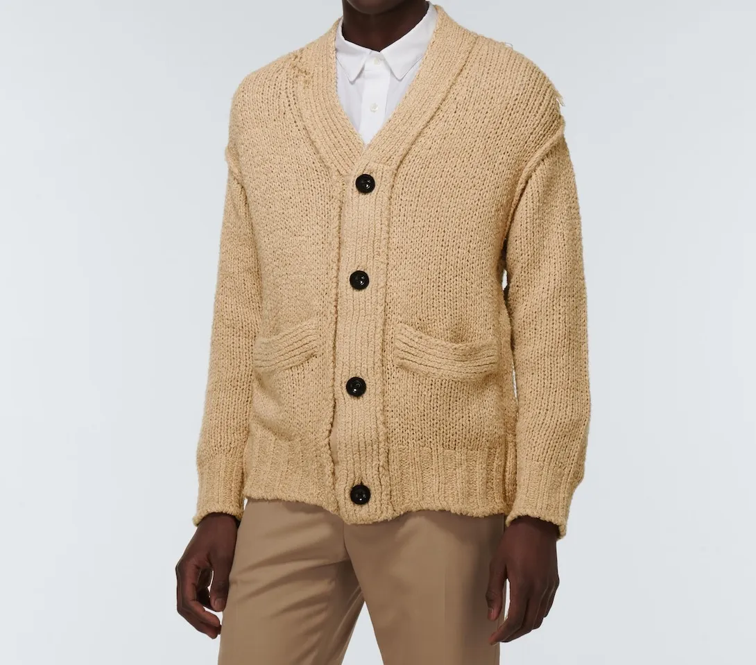 sacai  |Plain Cotton Oversized Designers Cardigans