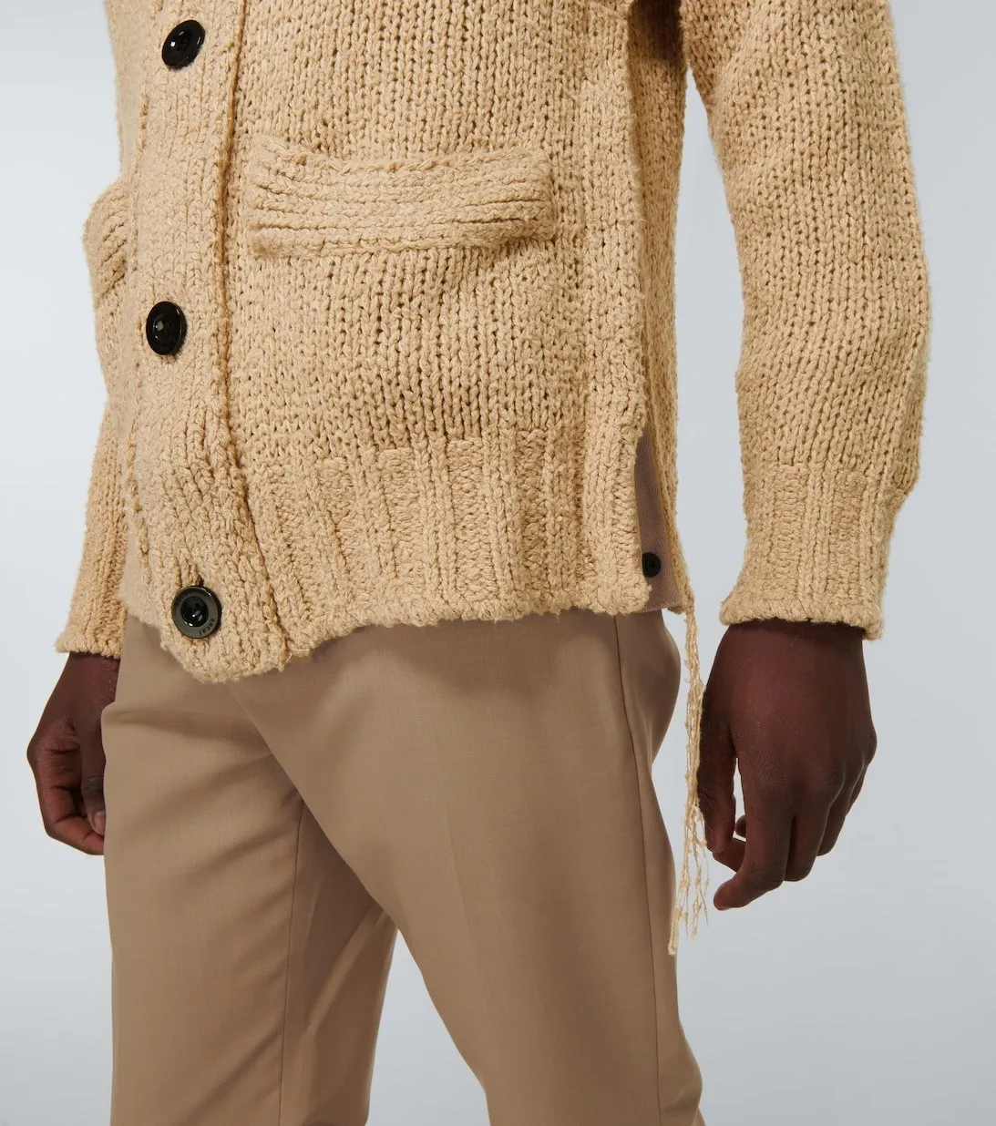 sacai  |Plain Cotton Oversized Designers Cardigans