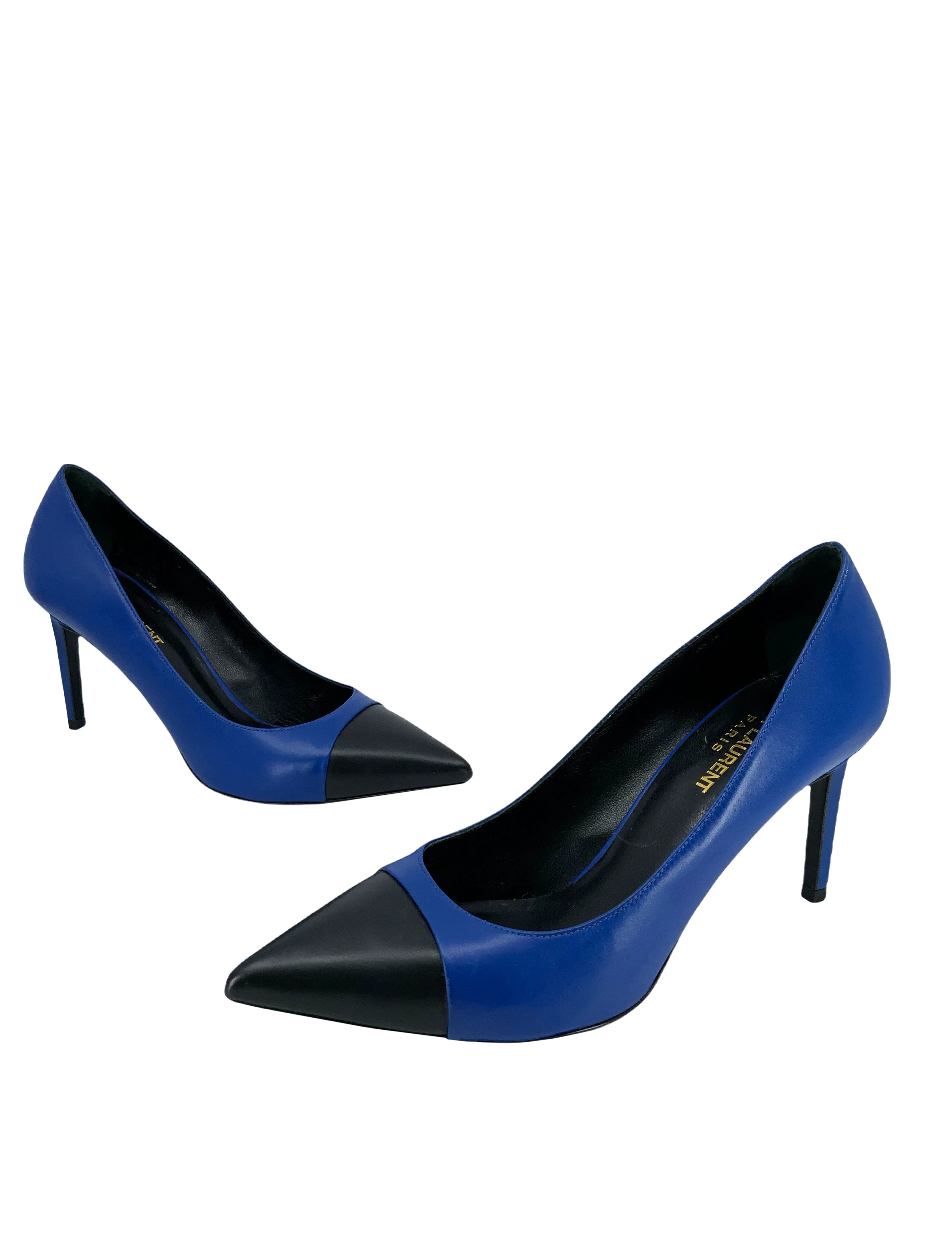 Saint Laurent Bi-Color Cap Toe Pumps Size 8