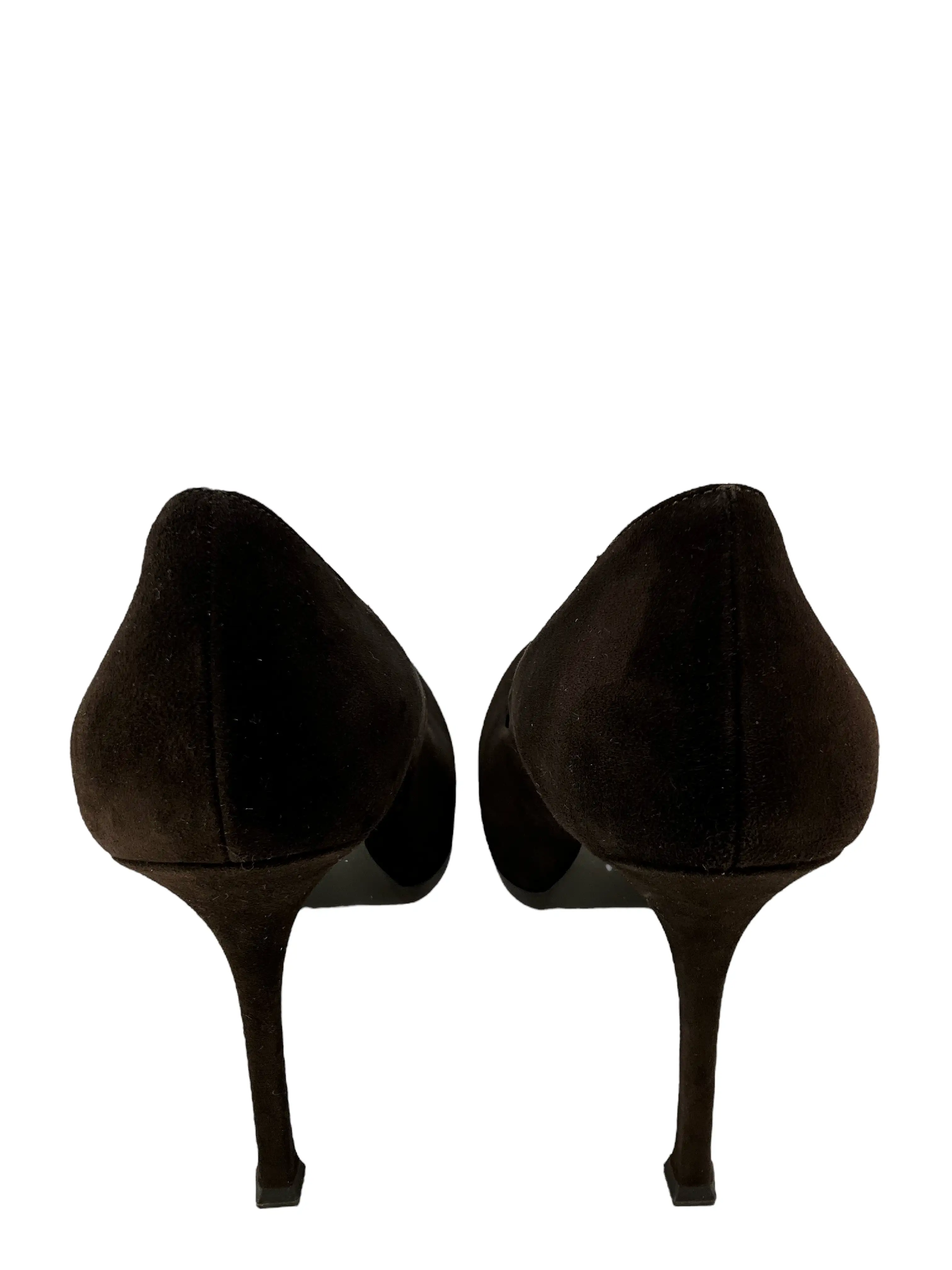 Saint Laurent Brown Suede Platform Pumps Size 9