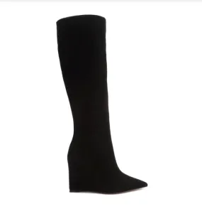 Schutz Asya Up Suede Boot in Black