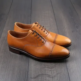 Skolyx light brown brogued cap toe oxford UK7,5 / EU41,5 - seconds