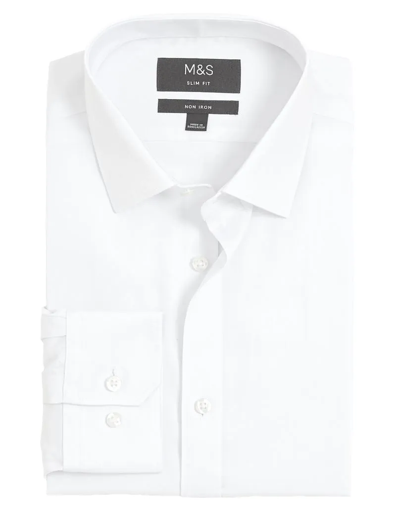 Slim Fit Non Iron Pure Cotton Shirt