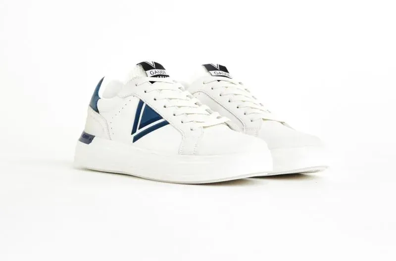 SNEAKERS GAUDI' UOMO IN PELLE I-STREET MILK/BLUE V41-63580_V2214