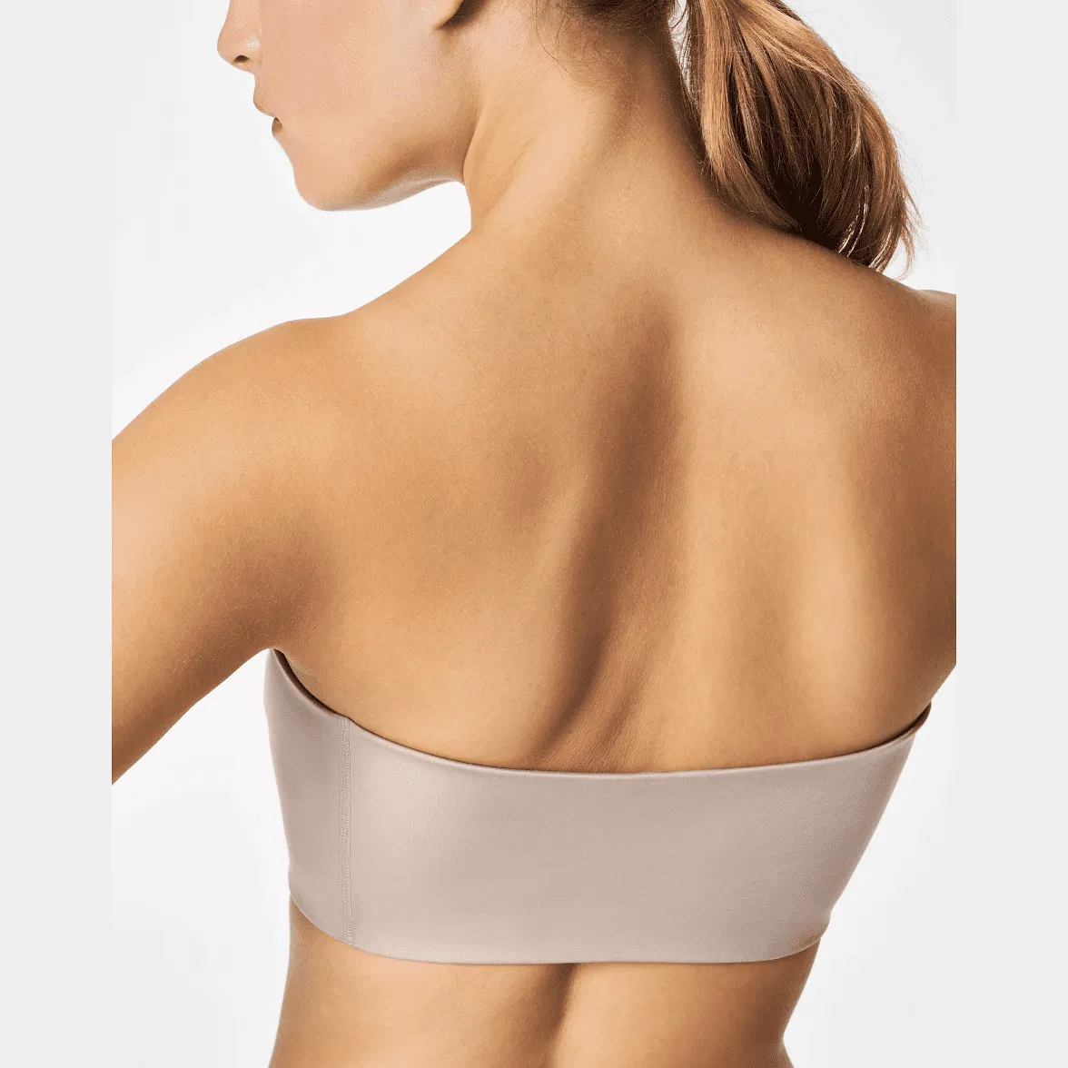 Spanx Beige Suit Your Fancy Bandeau Bra in Champagne Beige and Black