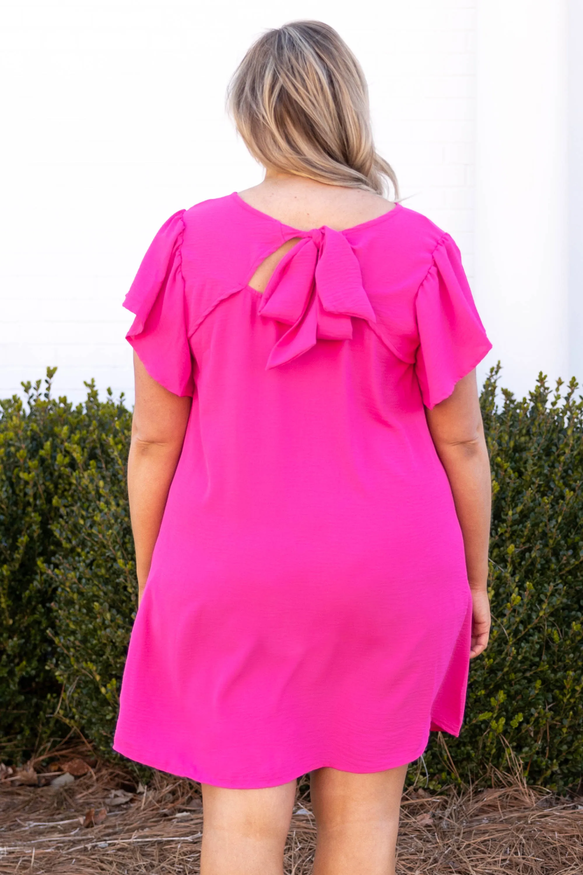 Springtime Craze Dress, Ultra Hot Pink