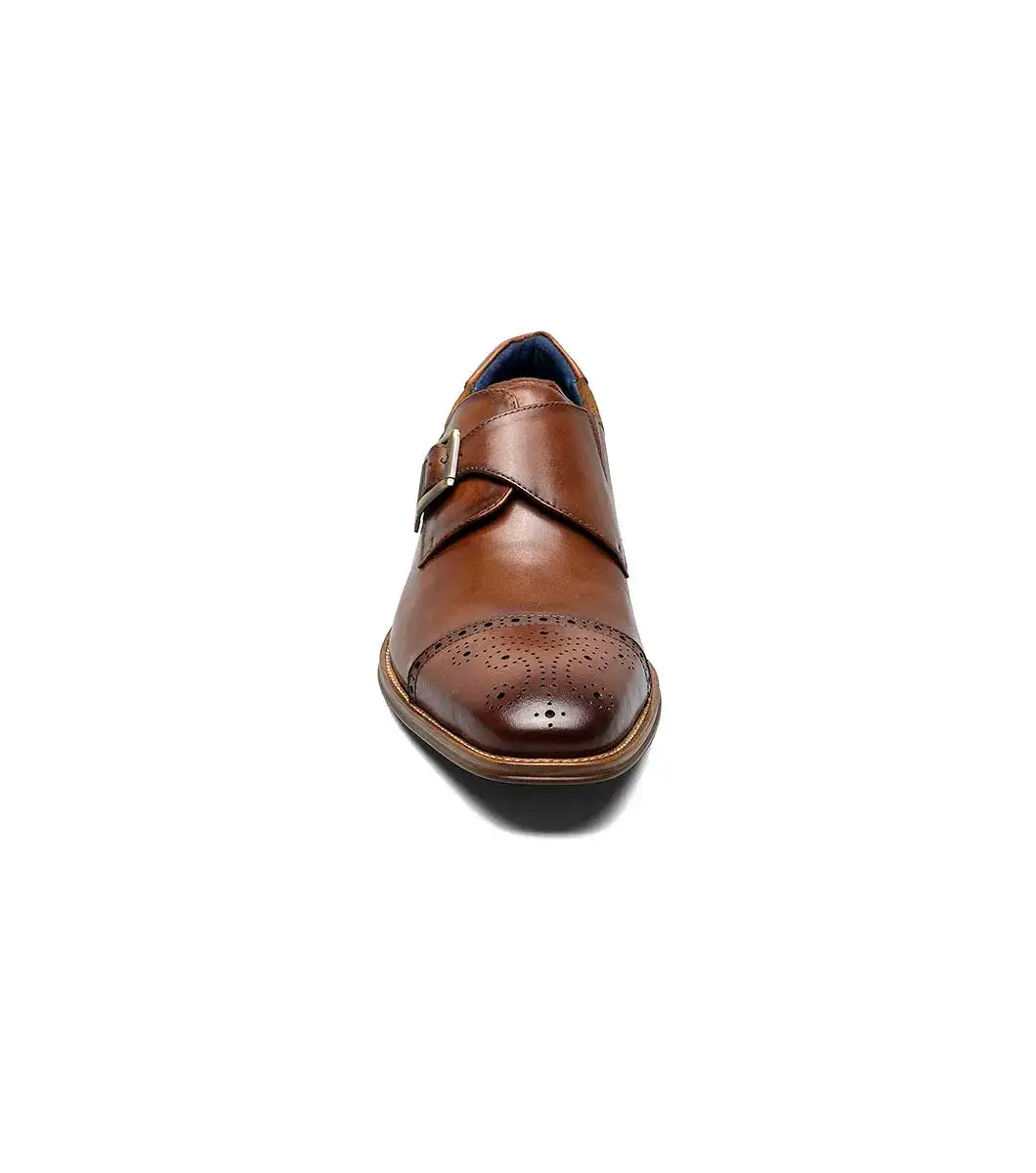 Stacy Adams - MATHIS Cap Toe Monk Strap - Cognac - 25540-221