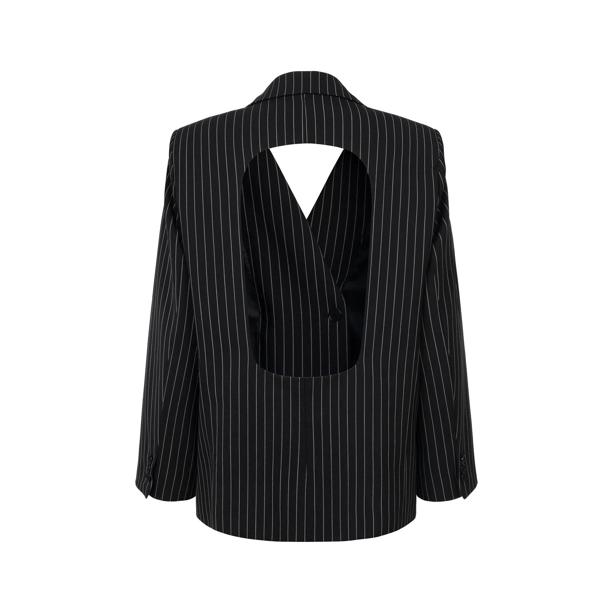 Striped Open Back Blazer