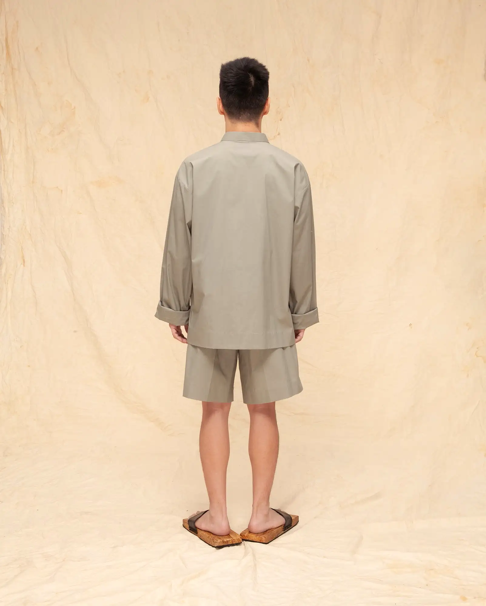 Tang Suit Pendek (Grey Cotton)