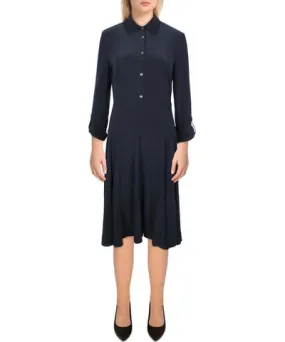 Tommy Hilfiger Womens Jersey Collared Shirtdress