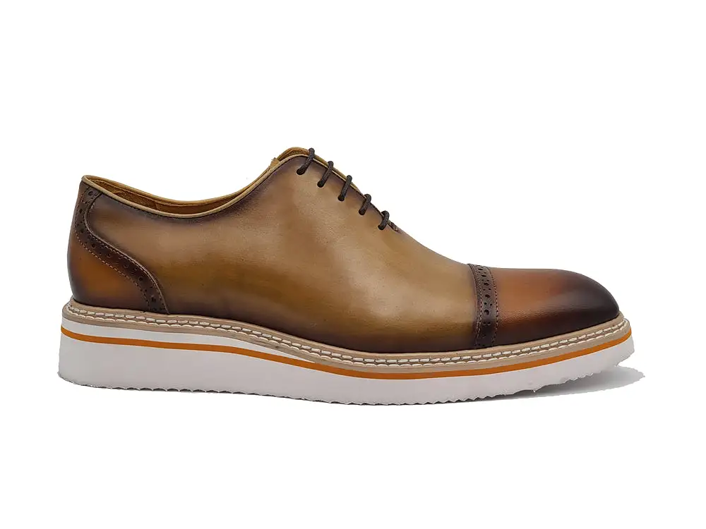 Two Tone Cap toe Calfskin Oxford