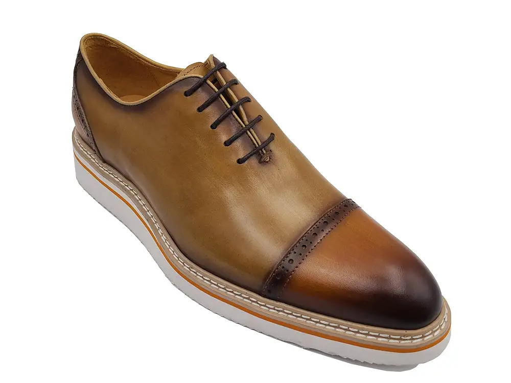 Two Tone Cap toe Calfskin Oxford