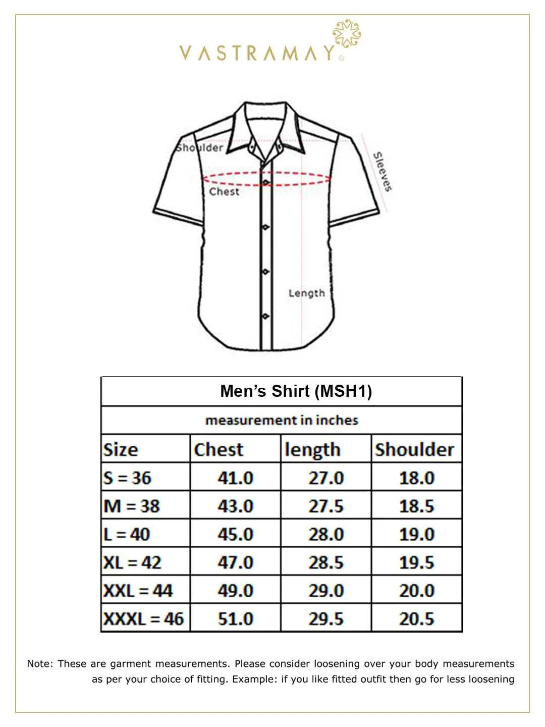 VASTRAMAY Men's White Color Cotton Shirt